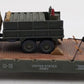 Menards 279-0864 O Gauge Military Long Flatcar w/Army Truck #5091 EX/Box