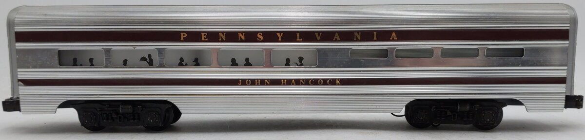 Lionel 6-7208 O Gauge Pennsylvania "John Hancock" Aluminum Dining Car VG
