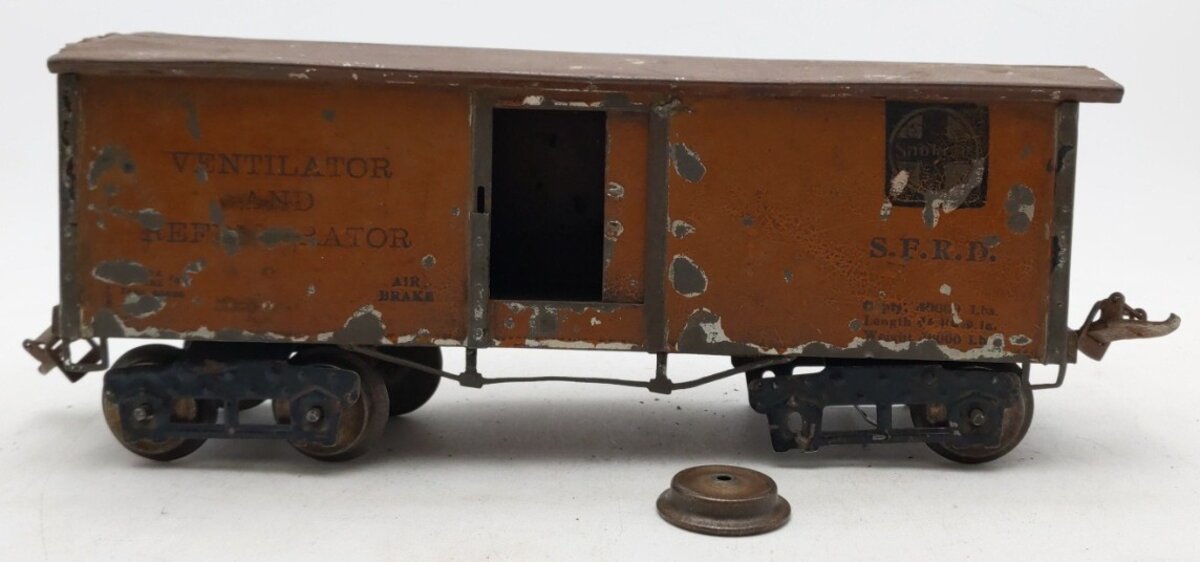 Ives 192 Vintage Standard Gauge Santa Fe Refrigerator Car