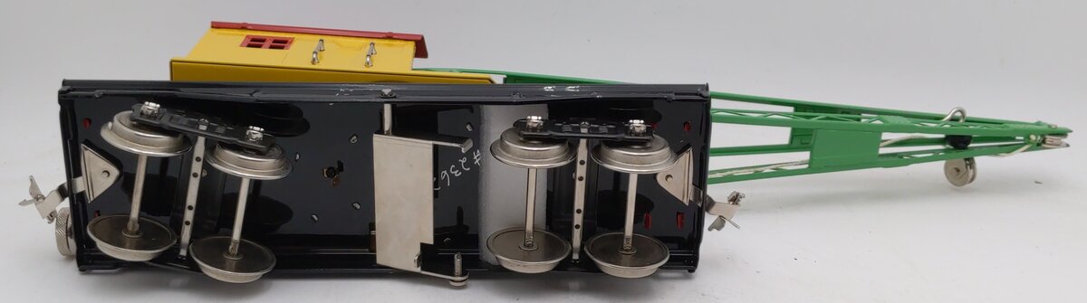 MTH 10-1081 Standard Gauge Yellow and Red Operating Crane Car #219 EX