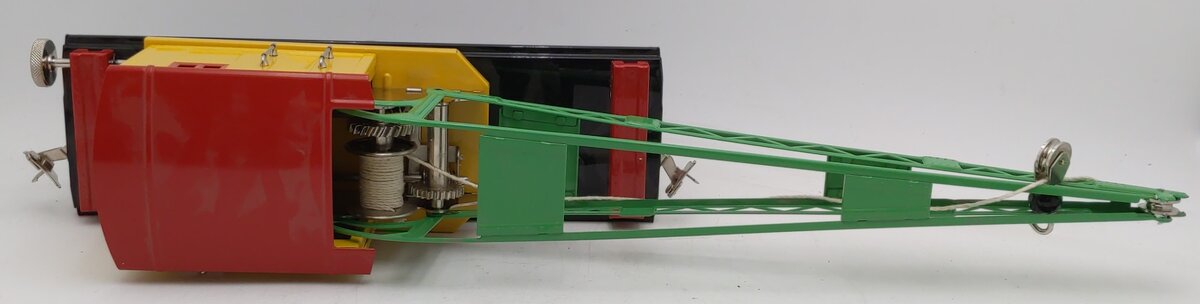 MTH 10-1081 Standard Gauge Yellow and Red Operating Crane Car #219 EX