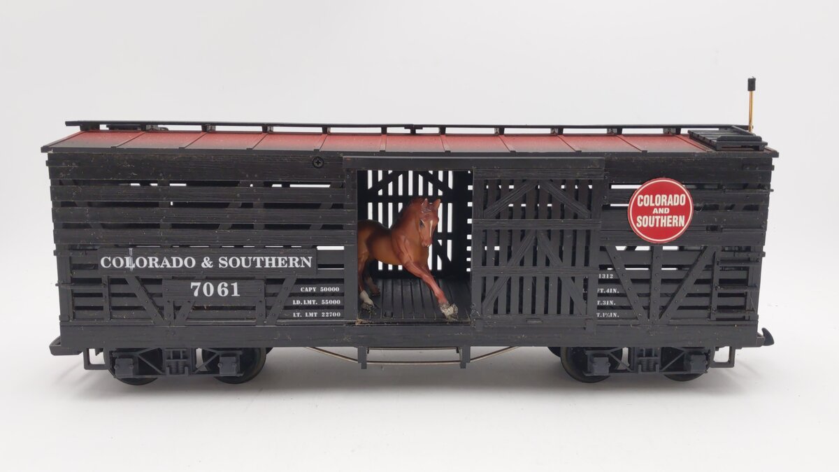 LGB 45680 G Scale Colorado & Southern Stock Car w/Horse EX