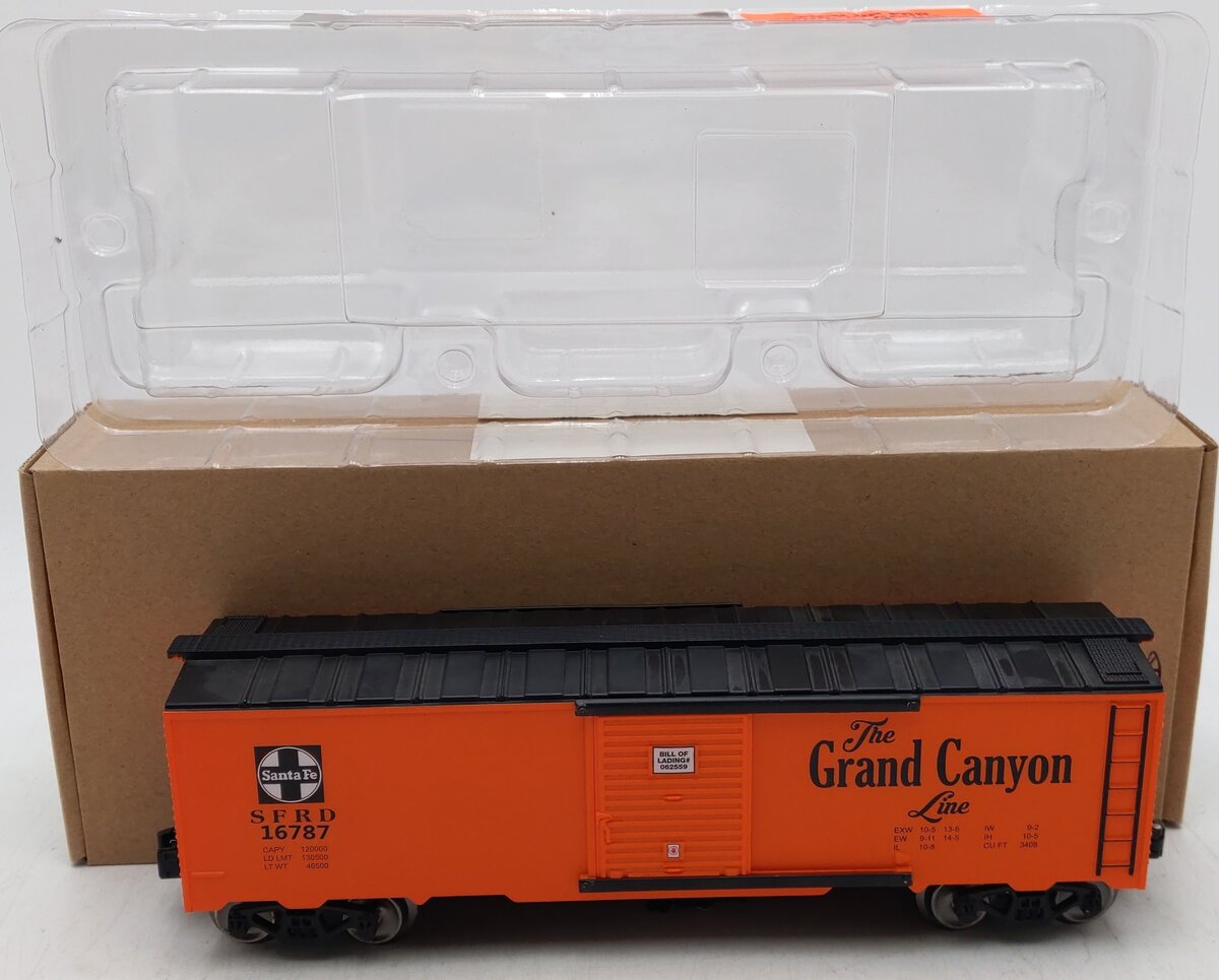 Menards 279-4532 O Gauge Santa Fe Grand Canyon Line Boxcar #16787 EX/Box