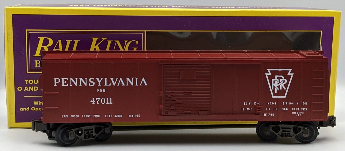 MTH 20-7400 O Gauge Pennsylvania Boxcar #47011 LN/Box