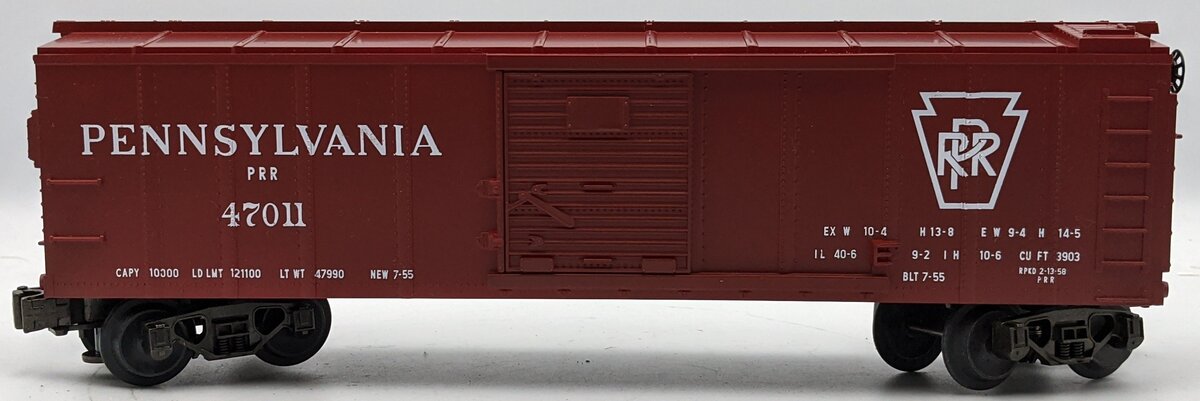MTH 20-7400 O Gauge Pennsylvania Boxcar #47011 LN/Box