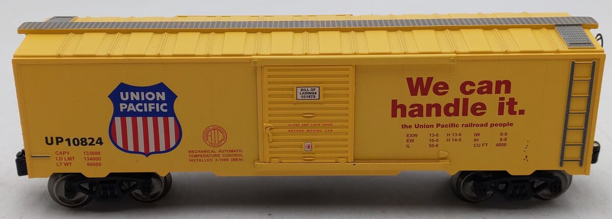 Menards 279-3985 O Union Pacific We Can Handle It Boxcar #10824 EX/Box