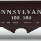 MTH 30-7508 O Gauge Pennsylvania Hopper Car #192164 LN