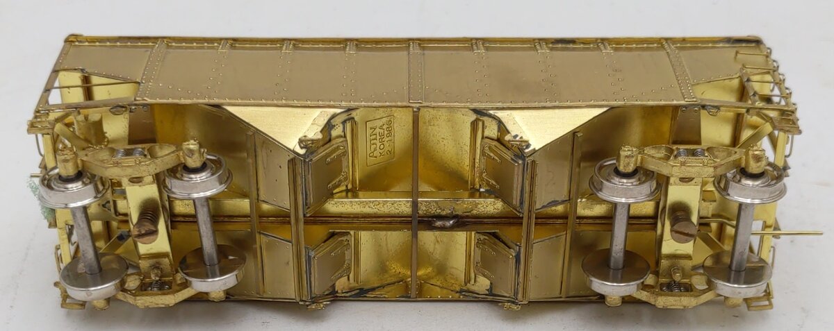 Overland 3050 HO BRASS C&O H-6 2-Bay Hopper Car - Unpainted EX/Box