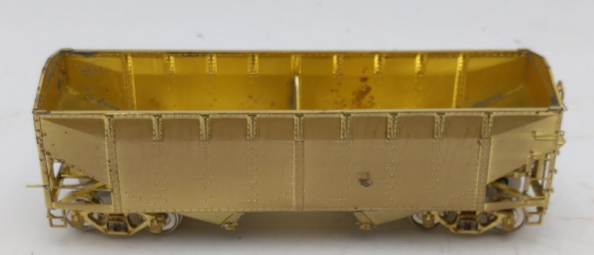 Overland 3050 HO BRASS C&O H-6 2-Bay Hopper Car - Unpainted EX/Box