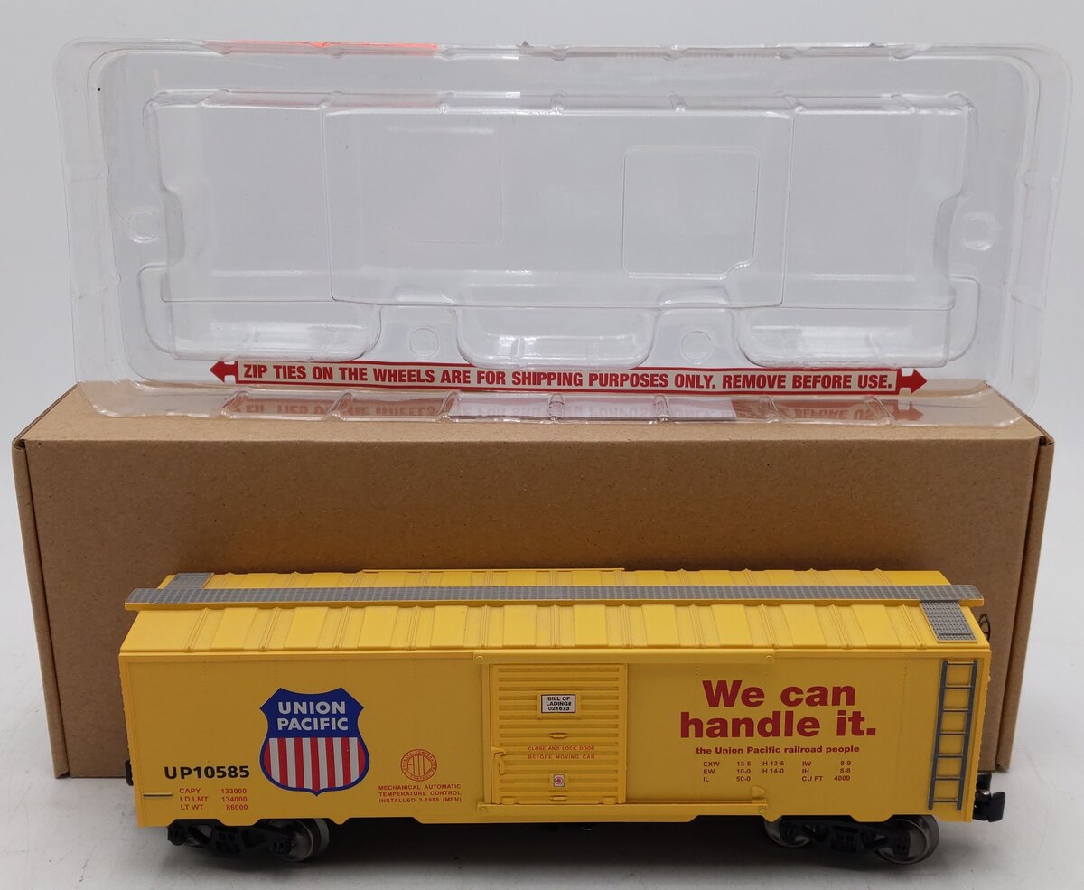 Menards 279-3985 O Union Pacific We Can Handle It Boxcar #10585 EX/Box
