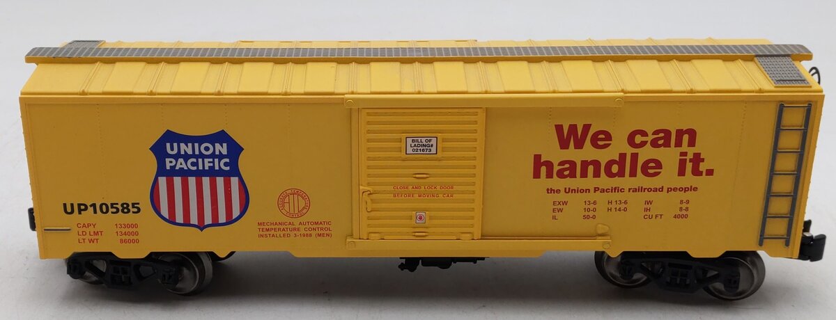 Menards 279-3985 O Union Pacific We Can Handle It Boxcar #10585 EX/Box