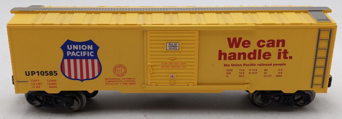 Menards 279-3985 O Union Pacific We Can Handle It Boxcar #10585 EX/Box
