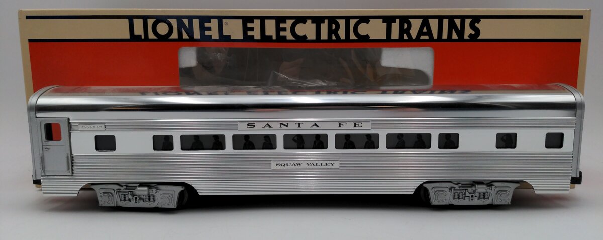 Lionel 6-19112 O Gauge Santa Fe "Squaw Valley" Pullman Aluminum Passenger Car EX/Box