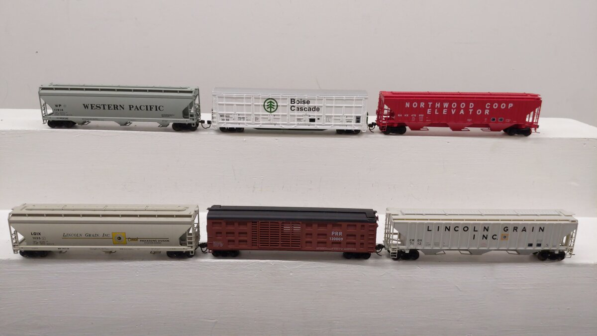 HO Scale Assorted Freight Cars: 7112, 130009, 3050, 476950, 11914, 1025 [6] VG