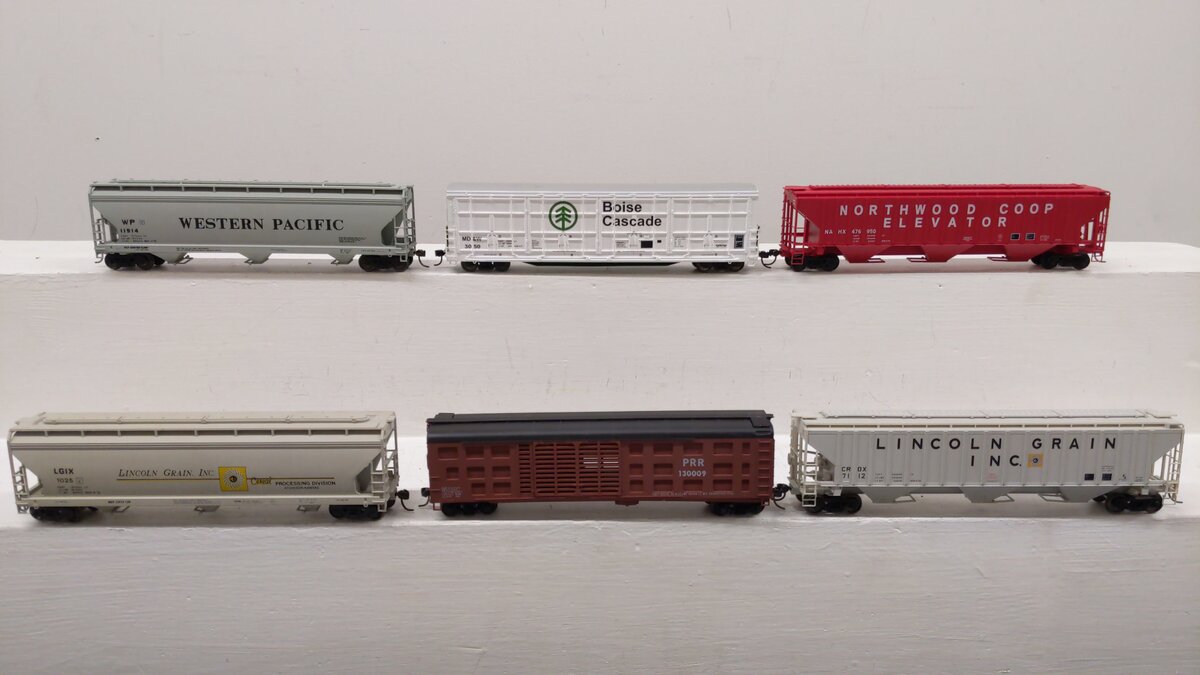 HO Scale Assorted Freight Cars: 7112, 130009, 3050, 476950, 11914, 1025 [6] VG