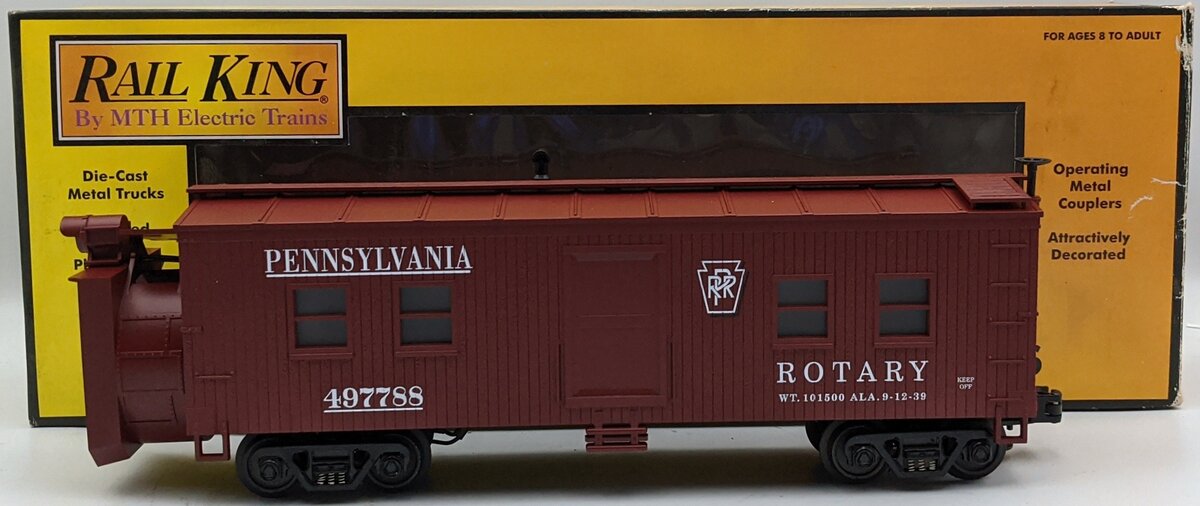 MTH 30-2124 O Gauge Pennsylvania Rotary Snow Plow #497788 LN/Box