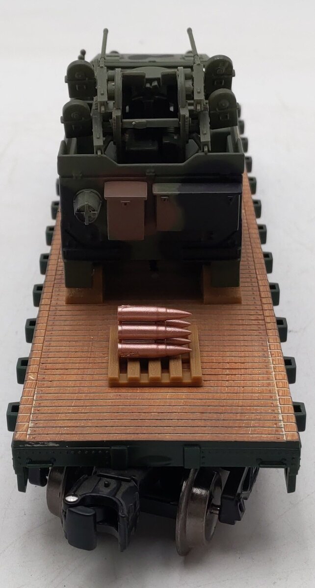 Menards 279-3384 O Gauge Army Flatcar w/ Half Track #14792 LN/Box