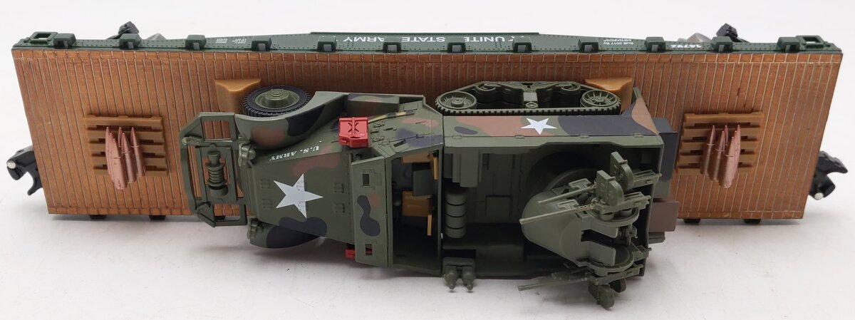 Menards 279-3384 O Gauge Army Flatcar w/ Half Track #14792 LN/Box