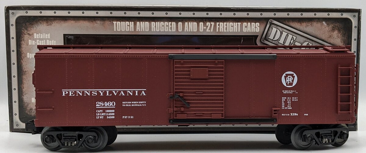 MTH 30-8401 O Gauge Pennsylvania Diecast Boxcar #28460 LN/Box