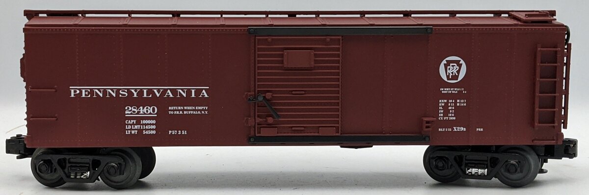 MTH 30-8401 O Gauge Pennsylvania Diecast Boxcar #28460 EX/Box