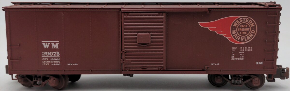 MTH 35-74010 S Gauge 40' Western Maryland Boxcar #29076 EX/Box