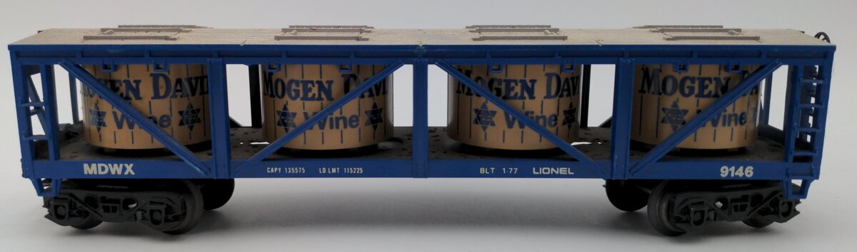 Lionel 6-9146 O Gauge Mogen David Wine Car VG/Box