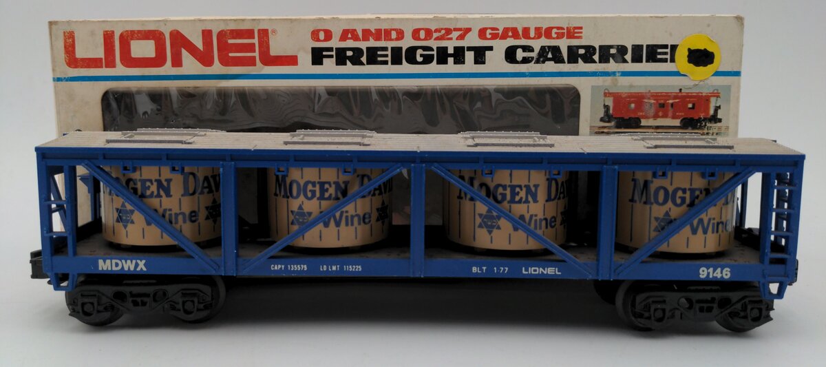 Lionel 6-9146 O Gauge Mogen David Wine Car VG/Box