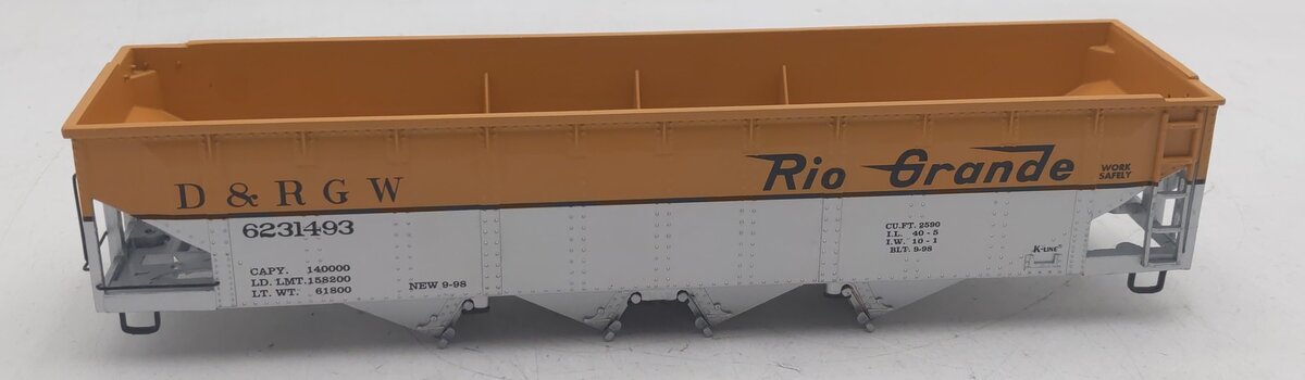 K-Line K623-1493 O Gauge Denver & Rio Grande Western Die-Cast Hopper VG