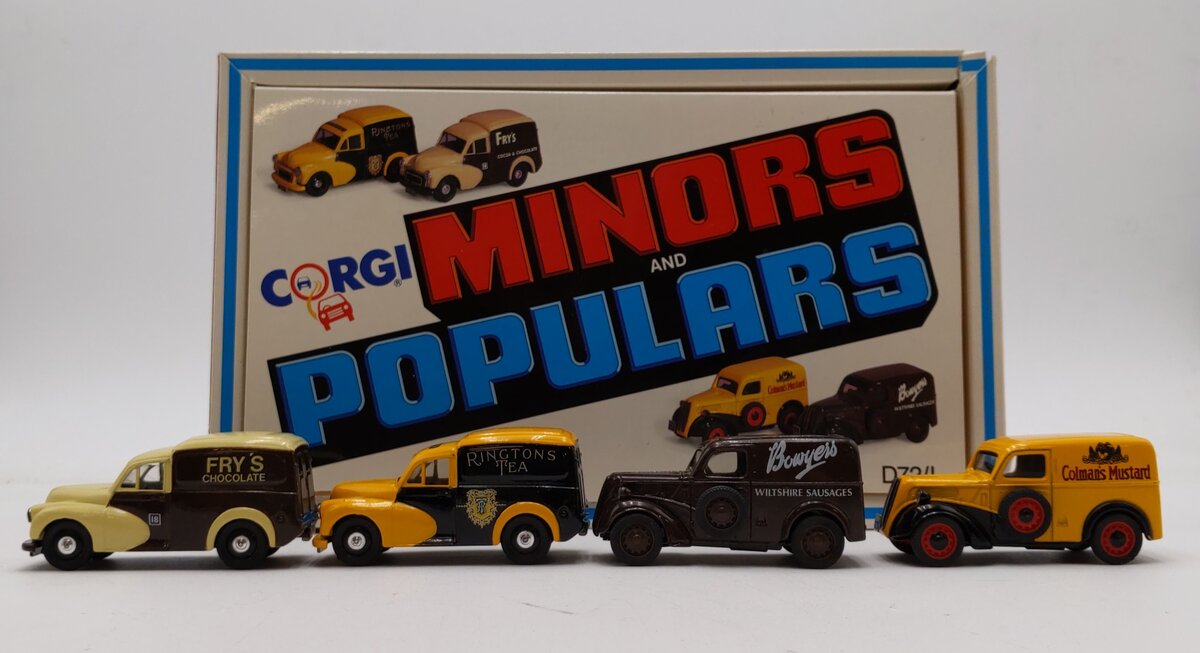 Corgi D72/1 1:43 Scale  Minors and Populars (4 van set) NIB