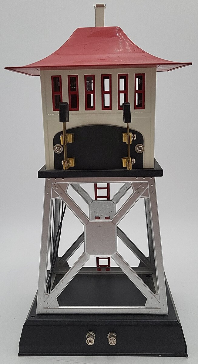 MTH 11-90009 Standard Gauge No.438 Tinplate White/Aluminum Signal Tower EX