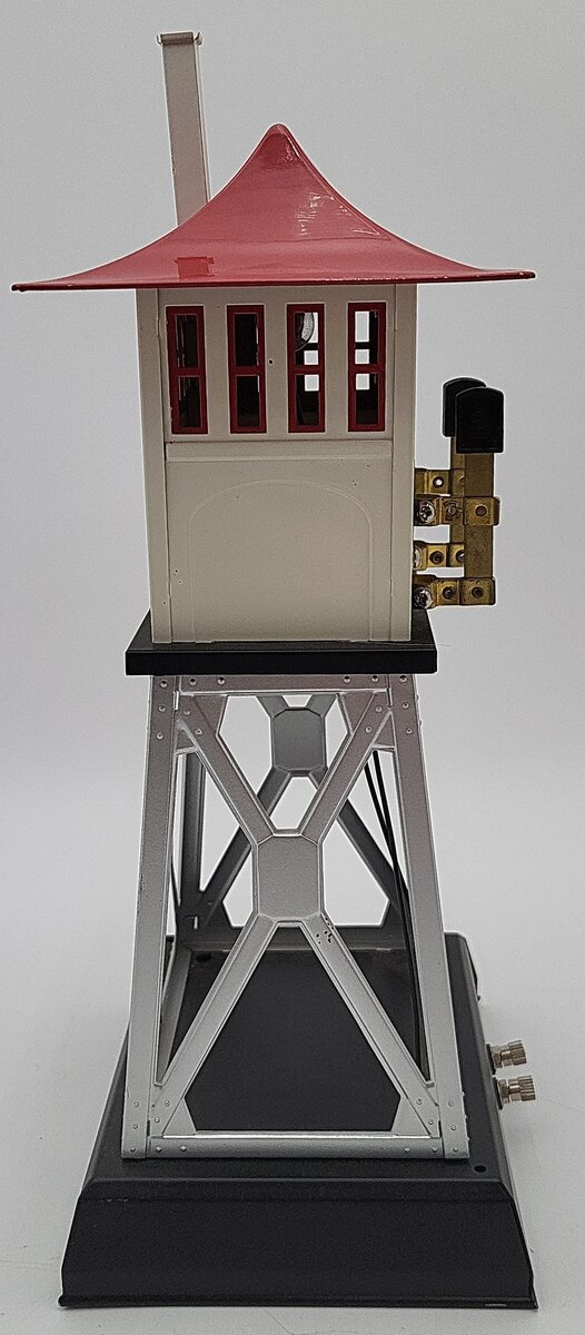 MTH 11-90009 Standard Gauge No.438 Tinplate White/Aluminum Signal Tower EX