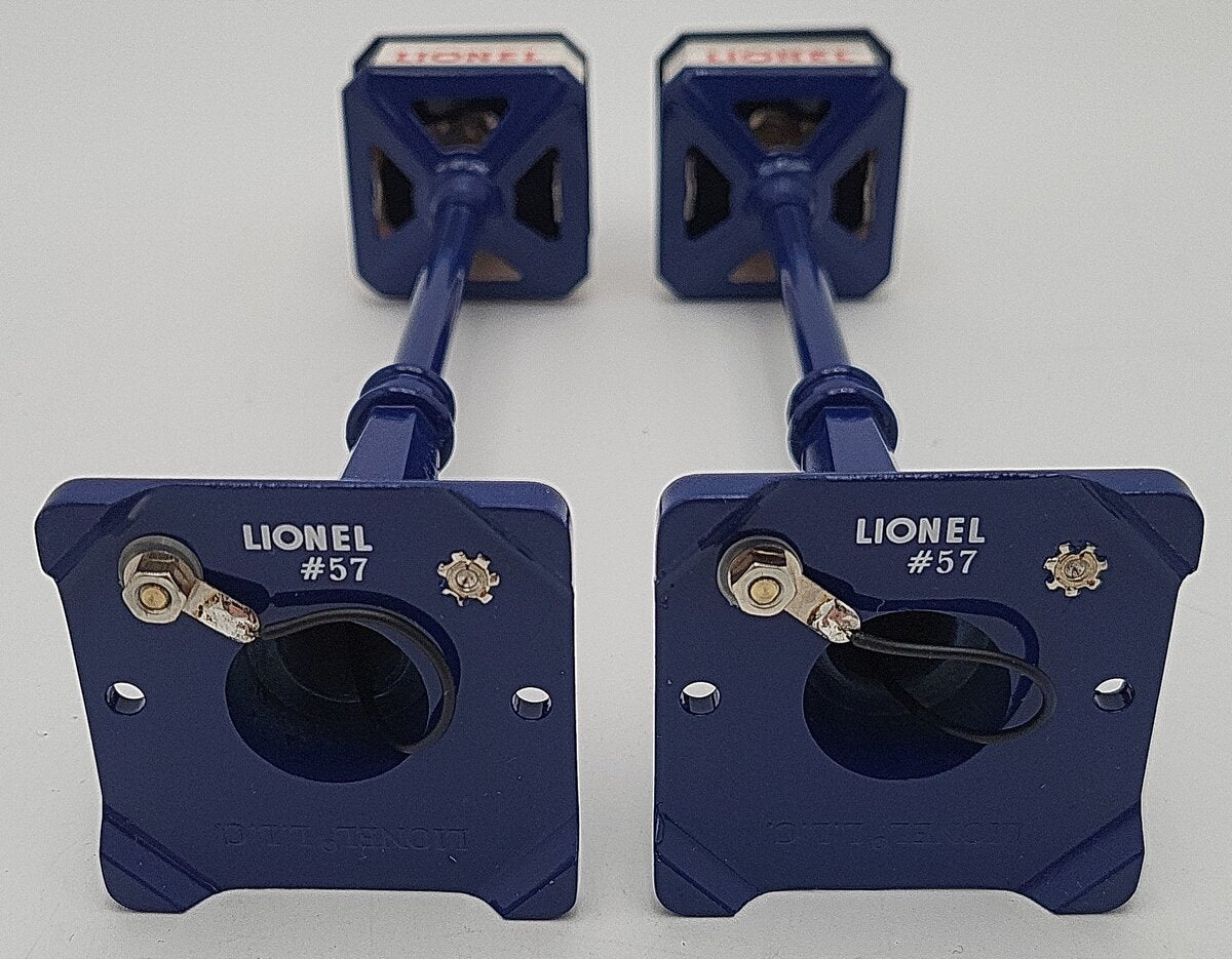 MTH 11-90112 Lionel Blue NO.57 Corner Lamp Set (2) LN
