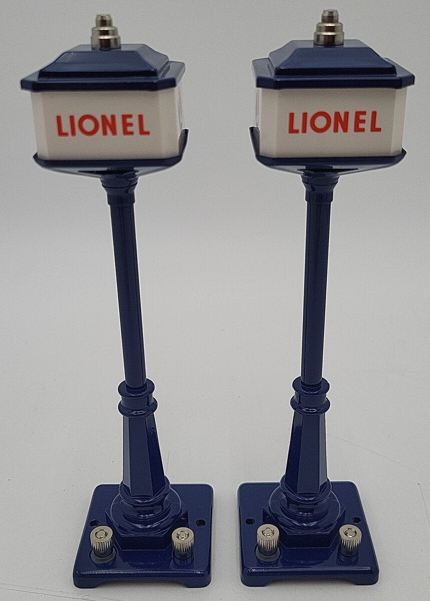 MTH 11-90112 Lionel Blue NO.57 Corner Lamp Set (2) LN