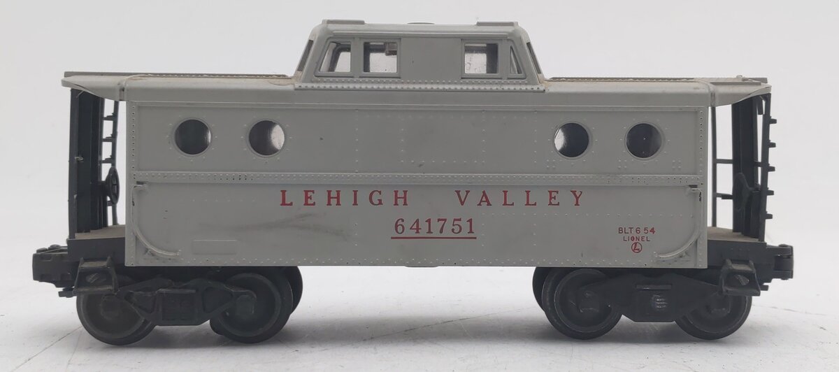 Lionel 6417-50 Vintage O Gray Lehigh Valley Porthole Caboose VG