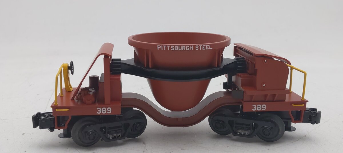 MTH 30-79594 O Pittsburg Steel Slag Car in Tuscan #389 LN