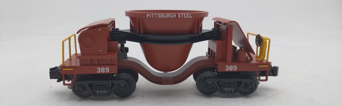 MTH 30-79594 O Pittsburg Steel Slag Car in Tuscan #389 LN