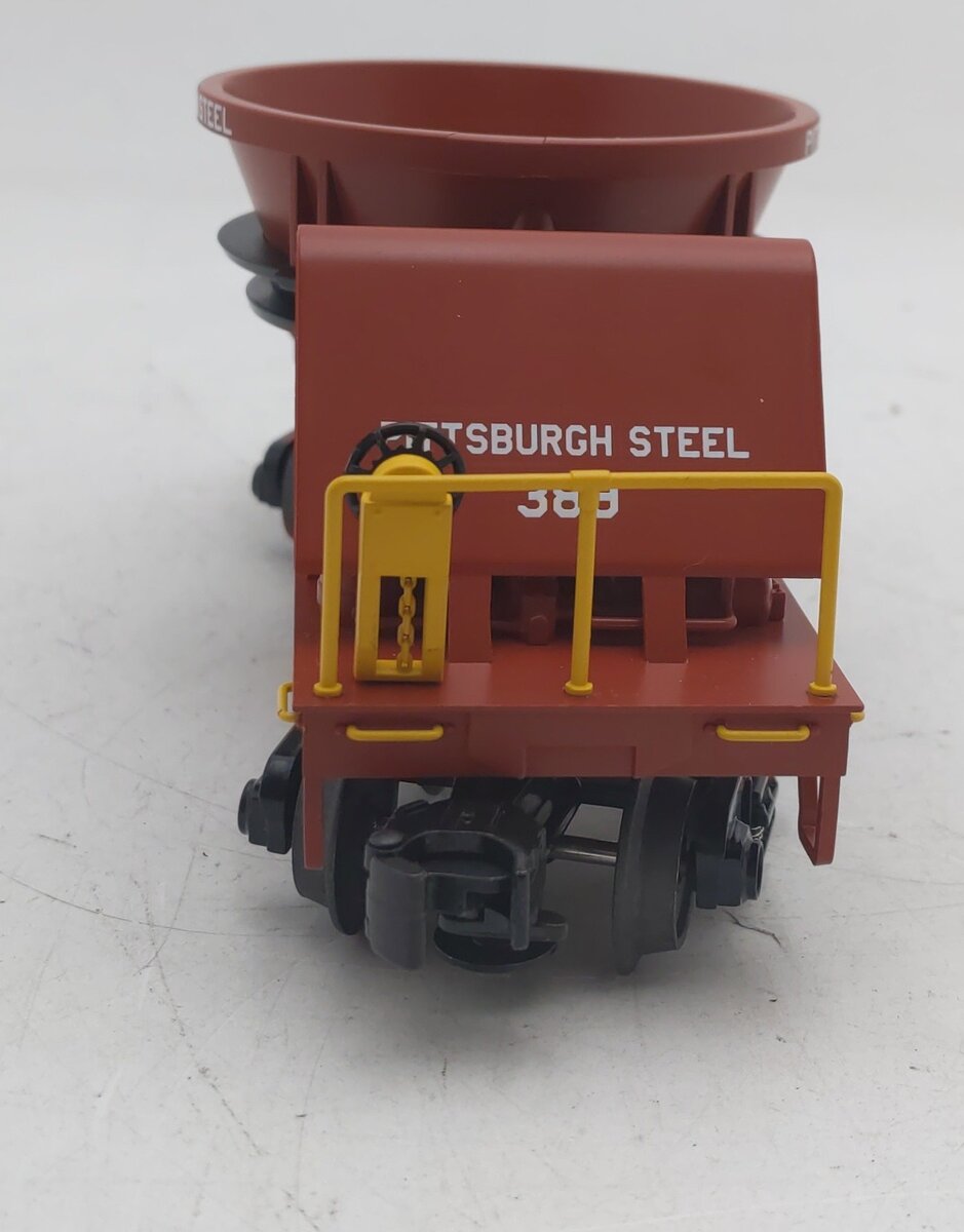 MTH 30-79594 O Pittsburg Steel Slag Car in Tuscan #389 LN
