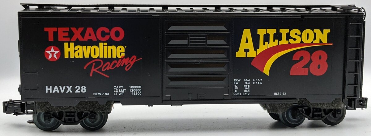 Weaver O Gauge Davey Allison Boxcar #HAVX28 NIB