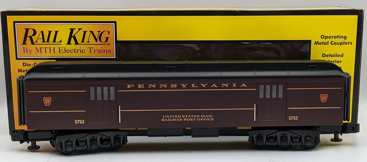 MTH 30-6200 O Gauge Pennsylvania Madison Baggage Car #5753 LN/Box