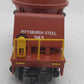 MTH 30-79594 O Pittsburg Steel Slag Car in Tuscan #383 EX
