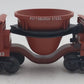 MTH 30-79594 O Pittsburg Steel Slag Car in Tuscan #383 EX