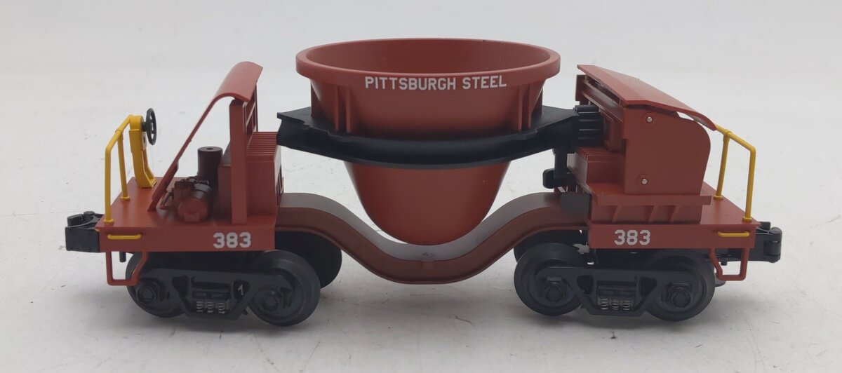 MTH 30-79594 O Pittsburg Steel Slag Car in Tuscan #383 EX