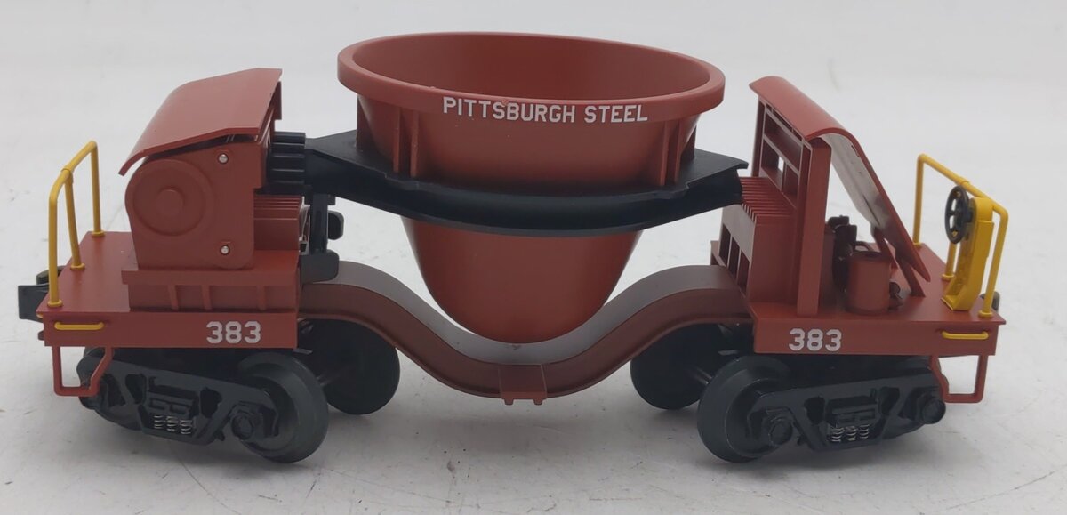 MTH 30-79594 O Pittsburg Steel Slag Car in Tuscan #383 EX