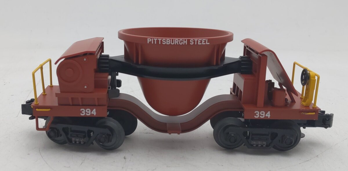 MTH 30-79594 O Pittsburg Steel Slag Car in Tuscan #394 EX