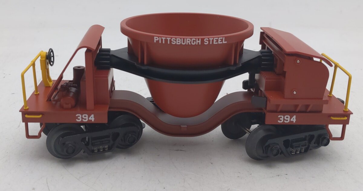 MTH 30-79594 O Pittsburg Steel Slag Car in Tuscan #394 EX