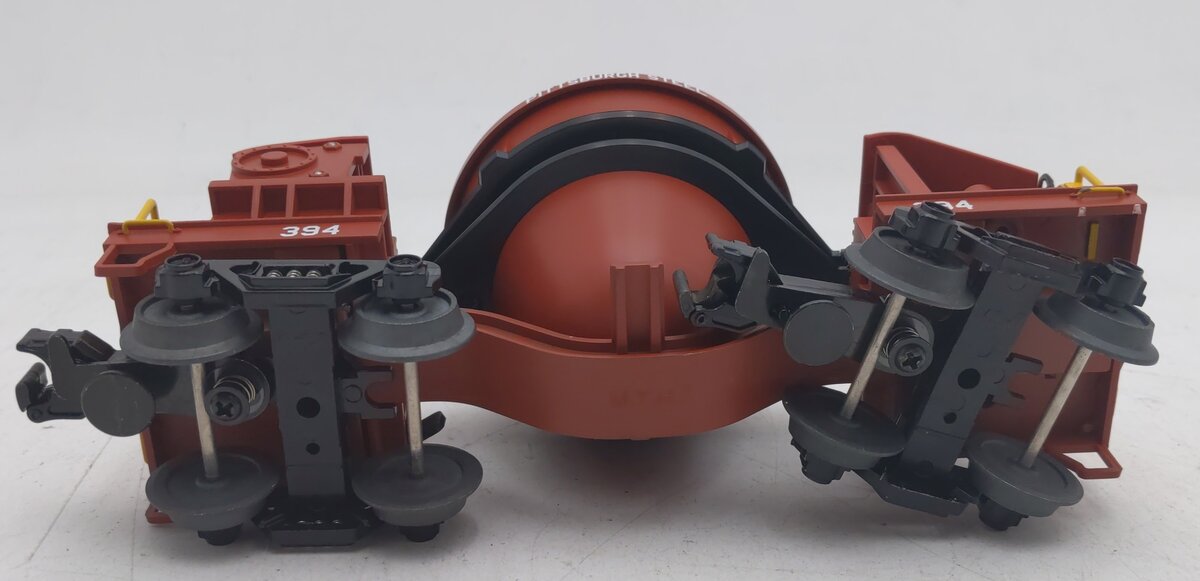MTH 30-79594 O Pittsburg Steel Slag Car in Tuscan #394 EX