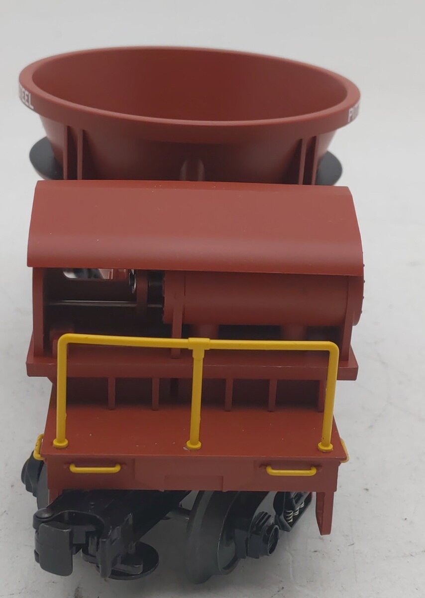 MTH 30-79594 O Pittsburg Steel Slag Car in Tuscan #394 EX