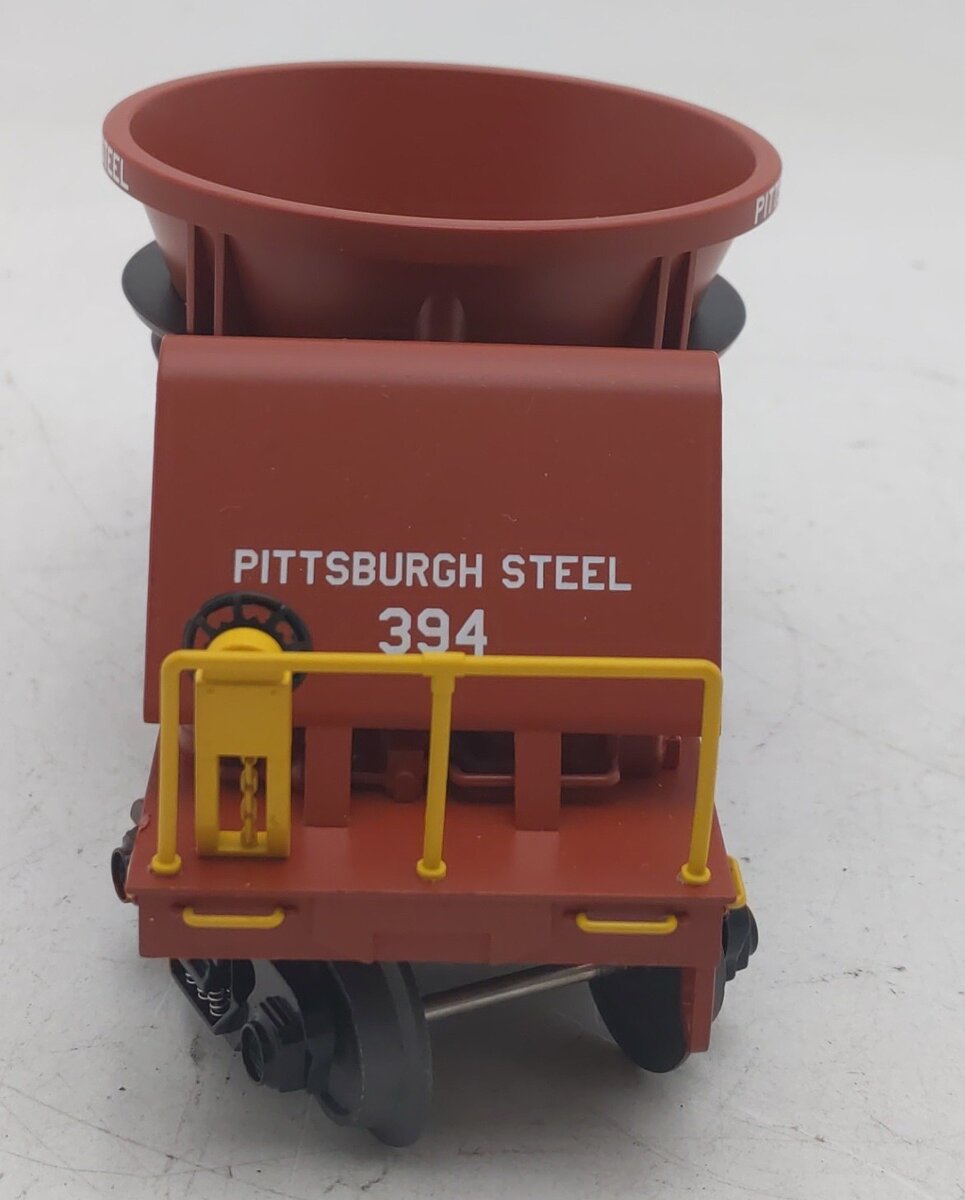 MTH 30-79594 O Pittsburg Steel Slag Car in Tuscan #394 EX