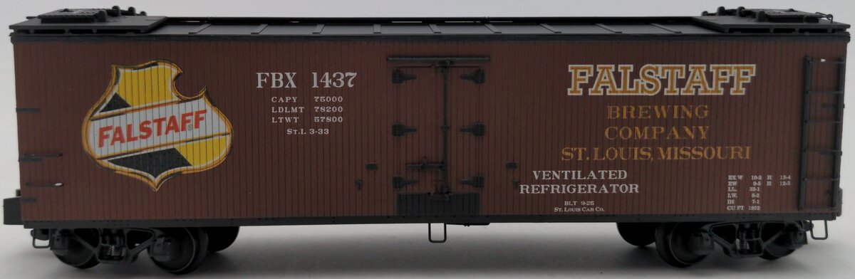 S-Helper 02046 S Gauge Falstaff 4-0' Wooden Billboard Reefer #1437 LN/Box