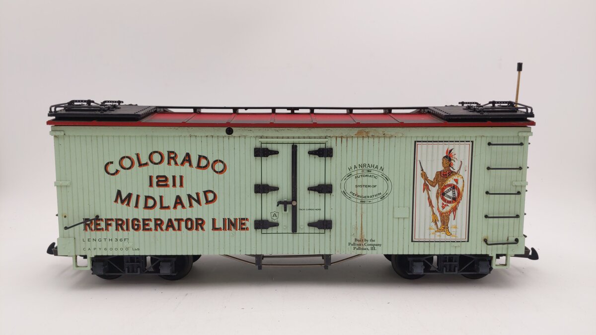 LGB 4072-P02 G Scale Colorado Midland Refrigerator Car #1211 EX
